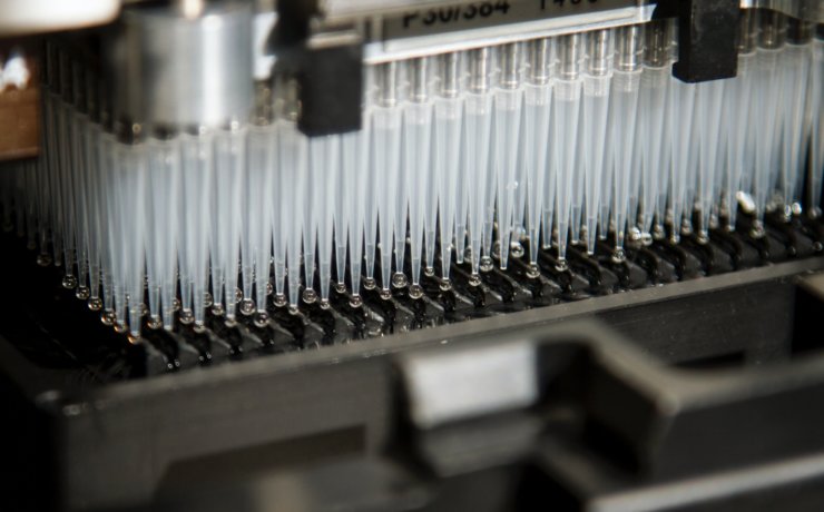 gray laboratory machine