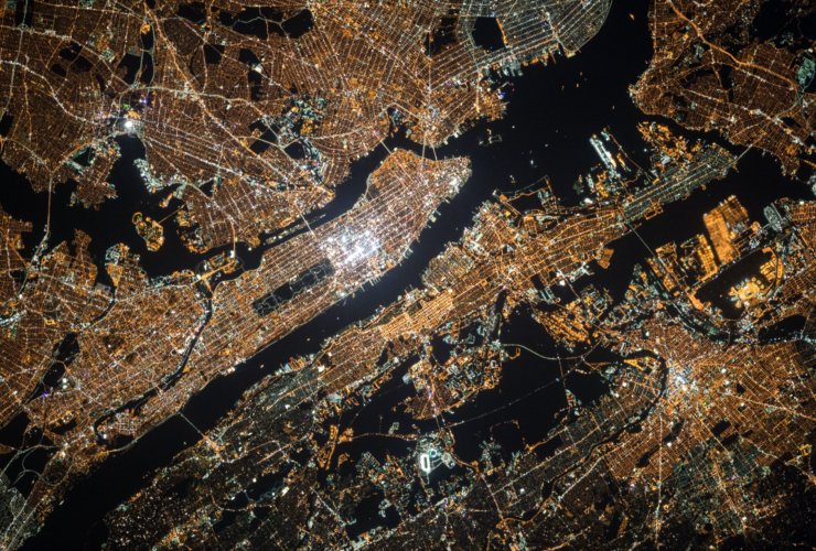 satellite view of earth's surface