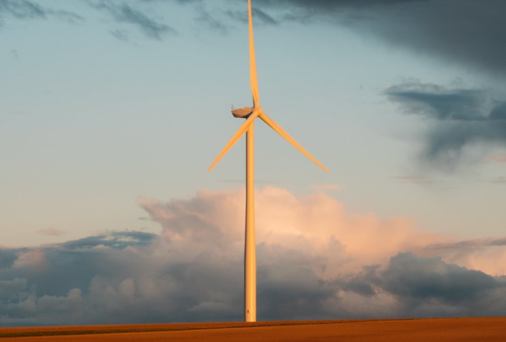 white wind turbine
