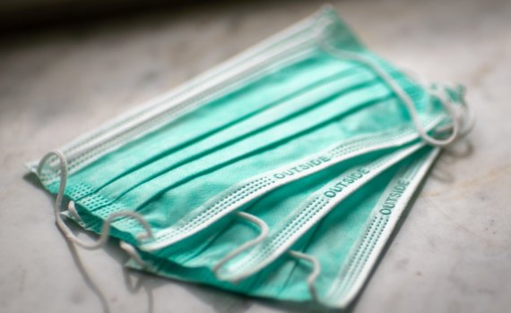 green and white striped textile